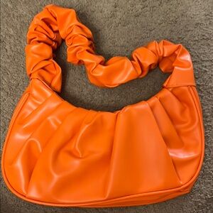SHEIN Orange Ruched Shoulder Bag